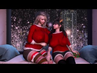 futanari christmas present boobs revised version yurifuta 1080p